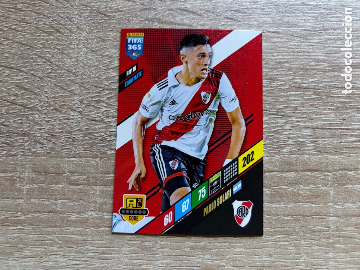 Cromos de f&uacute;tbol: 202 PABLO SOLARI TEAM MATE RIV16 RIVER PLATE PANINI FIFA 365 2024 ADRENALYN XL