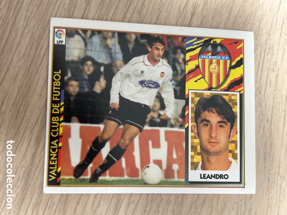 Cromos de f&uacute;tbol: LEANDRO VALENCIA LIGA ESTE 1997 1998 97 98 NUNCA PEGADO SIN PEGAR