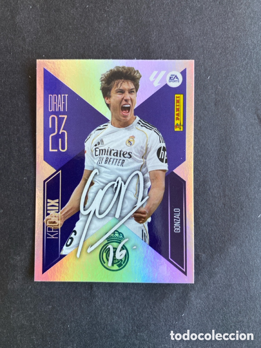 Cromos de f&uacute;tbol: Cromo liga 26/27 R Madrid draft 23 N* 9