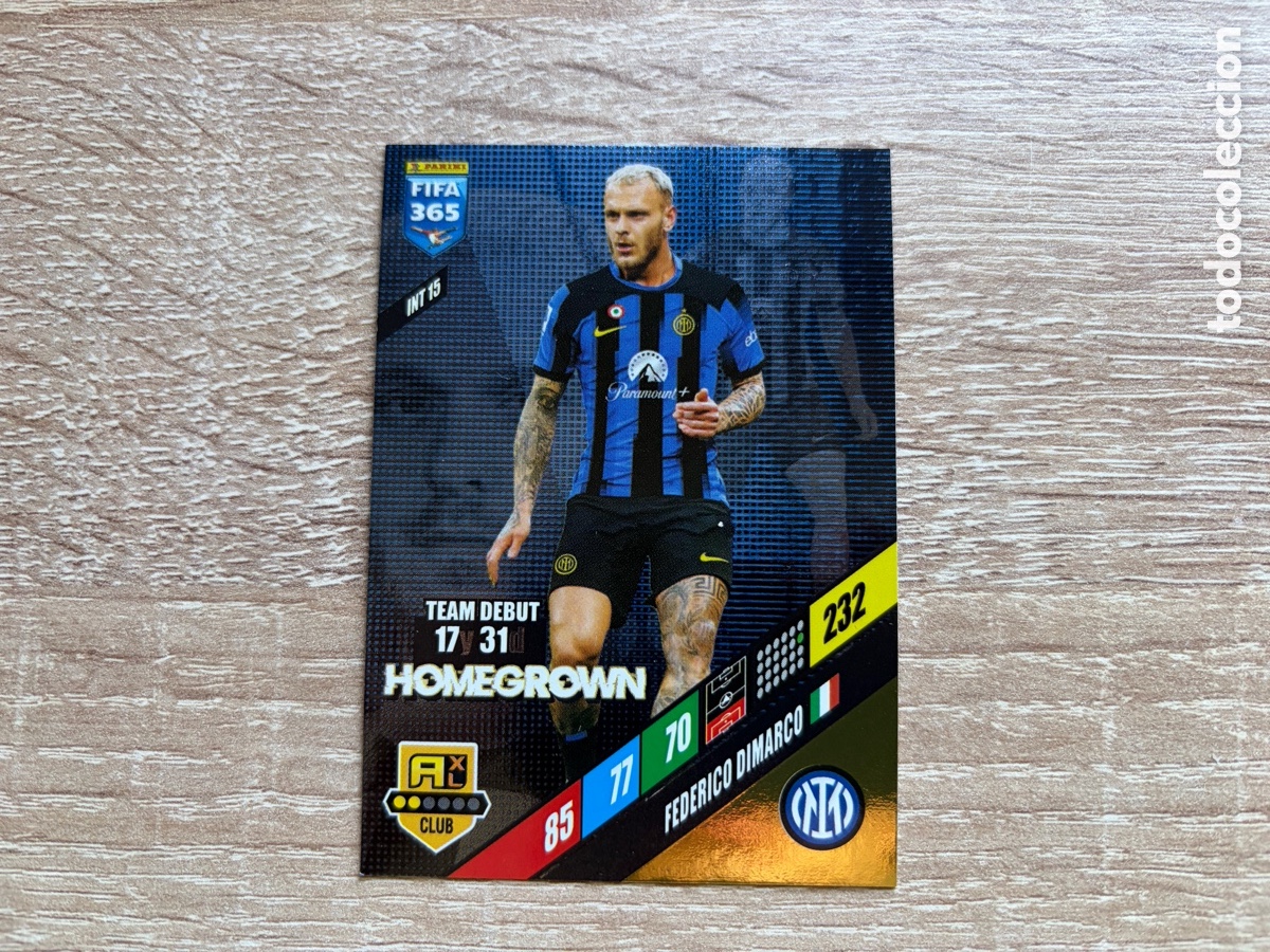 Cartes &agrave; collectionner de Football: 232 FEDERICO DIMARCO HOMEGROWN INT15 INTER MILAN PANINI FIFA 365 2024 ADRENALYN XL