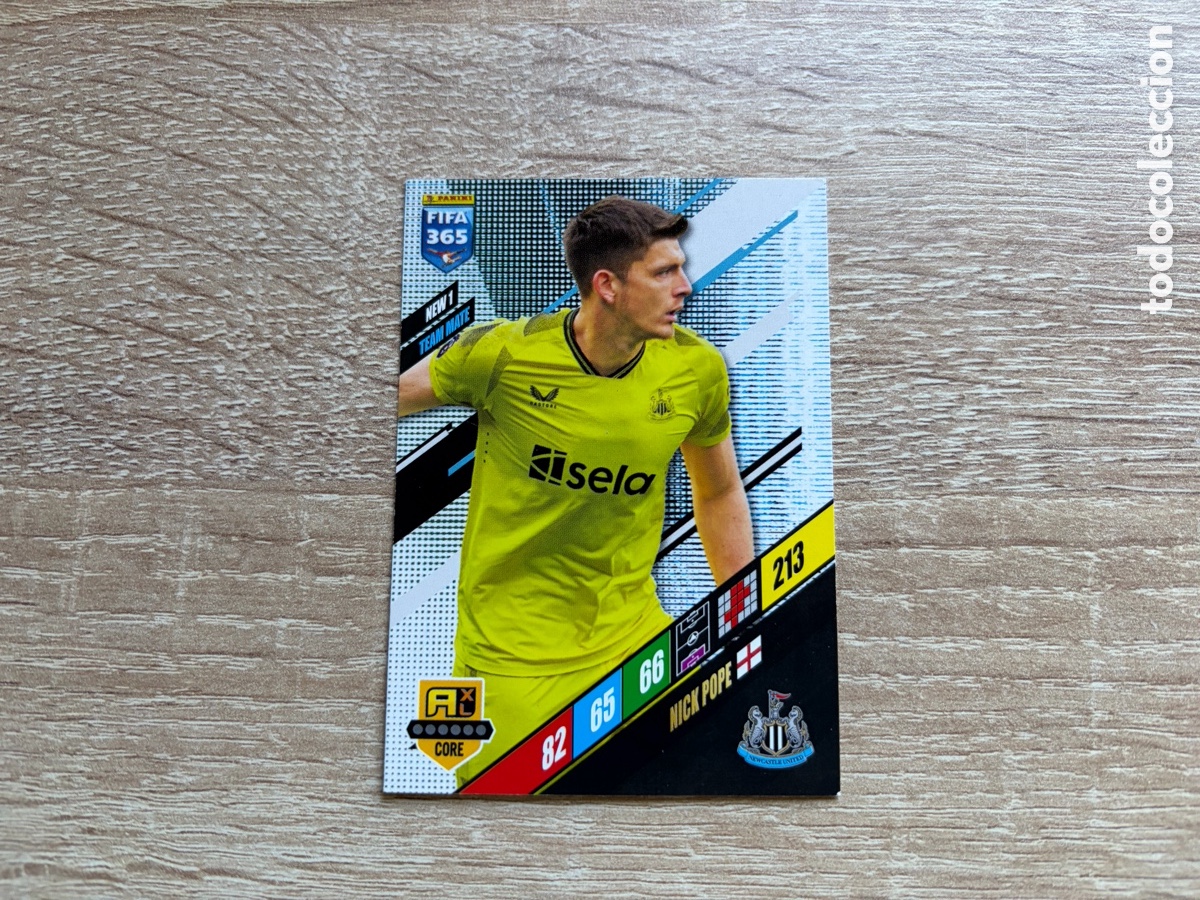 Cromos de f&uacute;tbol: 213 NICK POPE TEAM MATE NEW 1 NEWCASTLE UNITED PANINI FIFA 365 2024 ADRENALYN XL