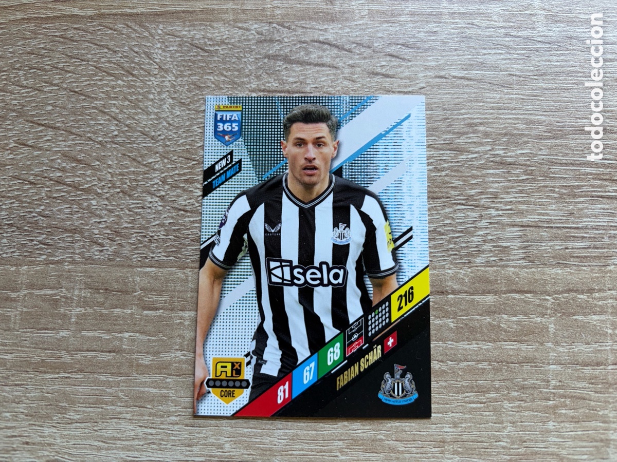 Cromos de f&uacute;tbol: 216 FABIAN SCH&Auml;R TEAM MATE NEW 3 NEWCASTLE UNITED PANINI FIFA 365 2024 ADRENALYN XL