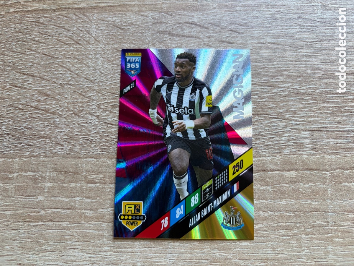 Cromos de f&uacute;tbol: 250 ALLAN SAINT-MAXIMIN MAGICIAN POW25 NEWCASTLE UNITED PANINI FIFA 365 2024 ADRENALYN XL