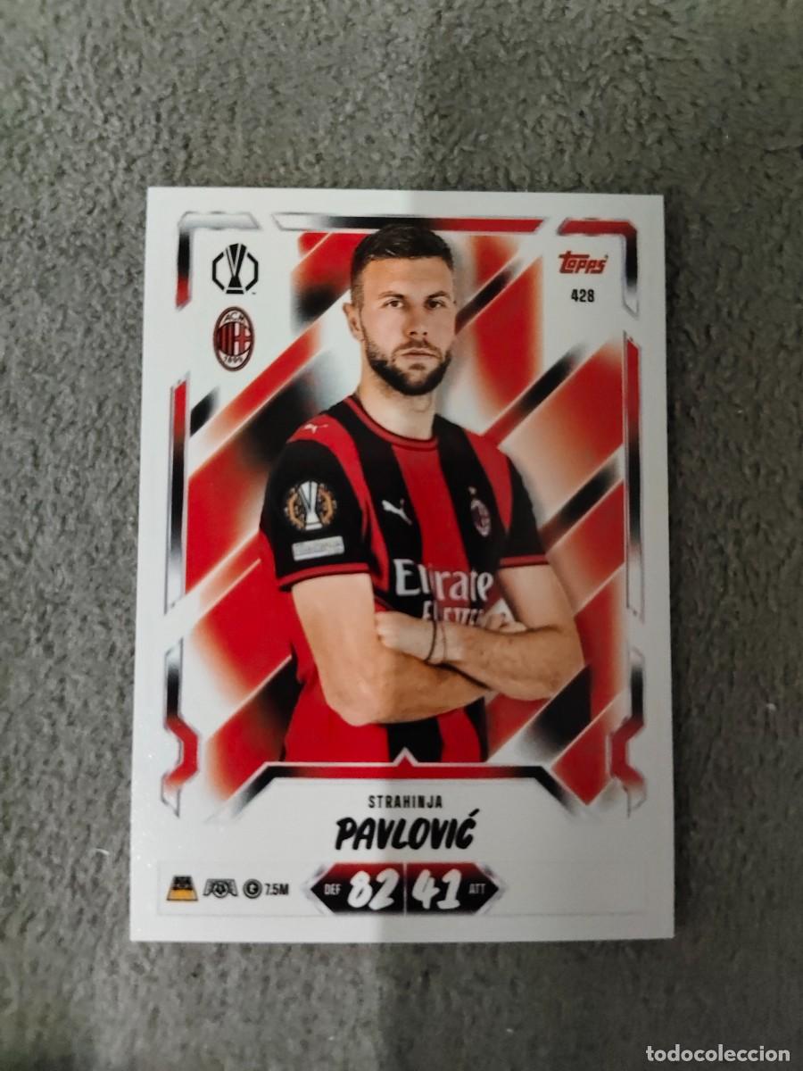 Cromos de f&uacute;tbol: 428 MATCH ATTAX 26/27 STRAHINJA PAVLOVIĆ AC MILAN BASE CARD 2026 2027 TOPPS UCC AAU