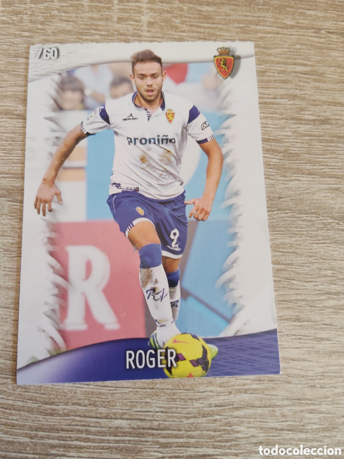 Cromos de f&uacute;tbol: Mundicromo las fichas de la liga 2014 760 Roger Real Zaragoza