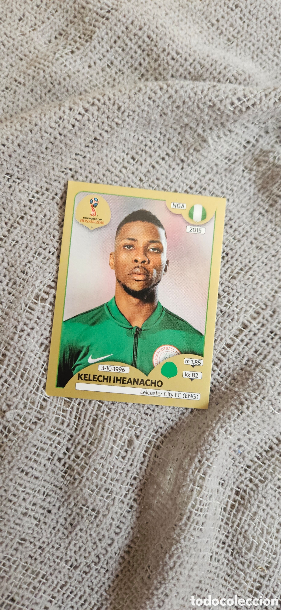 Cromos de f&uacute;tbol: mundial russia Rusia 2018 18 sin pegar ihenacho Nigeria 351 versi&oacute;n Suiza oro dorado