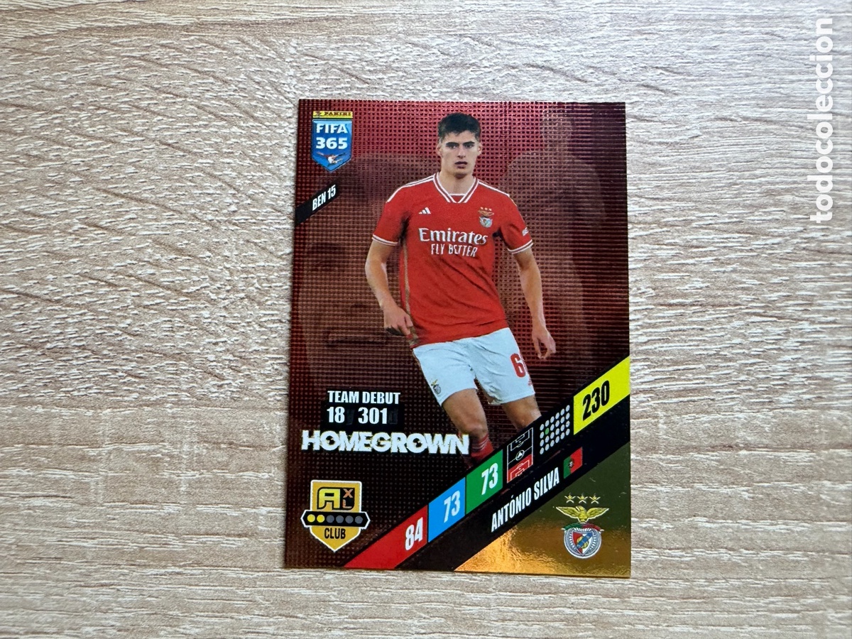 Cromos de f&uacute;tbol: 230 ANT&Oacute;NIO SILVA HOMEGROWN BEN15 SL BENFICA PANINI FIFA 365 2024 ADRENALYN XL