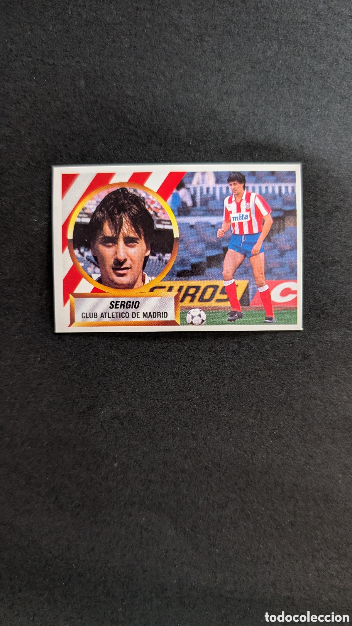 Cromos de f&uacute;tbol: L1 SERGIO ATLETICO MADRID VERSION TRASERA 5A LIGA ESTE 1988/89 88 89 NUNCA PEGADO SIN PEGAR