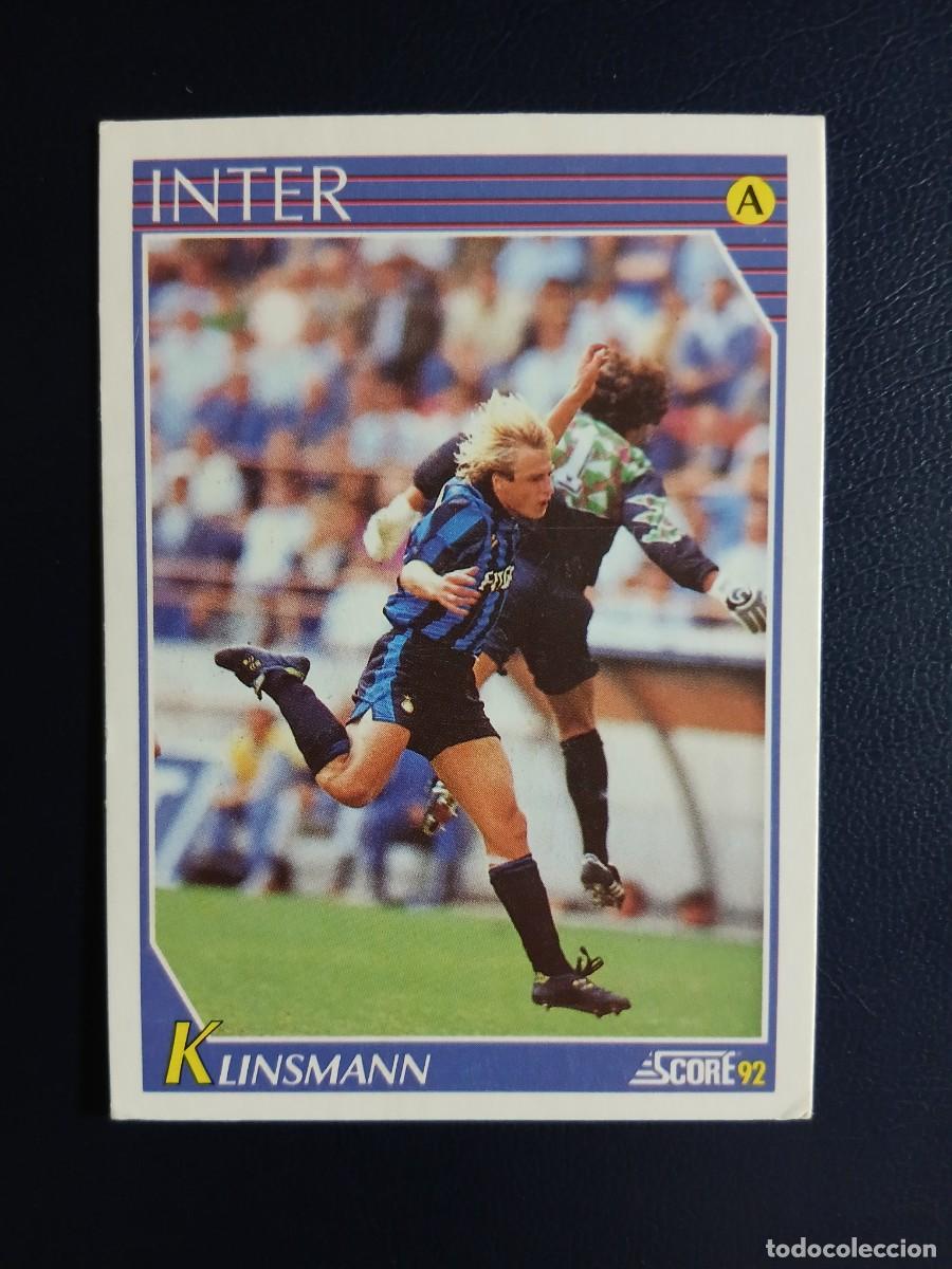Cromos de f&uacute;tbol: 129 Jirgen Klinsmann - Inter Milan - Calcio Score 91 92 - Calciatori 1991 1992 -