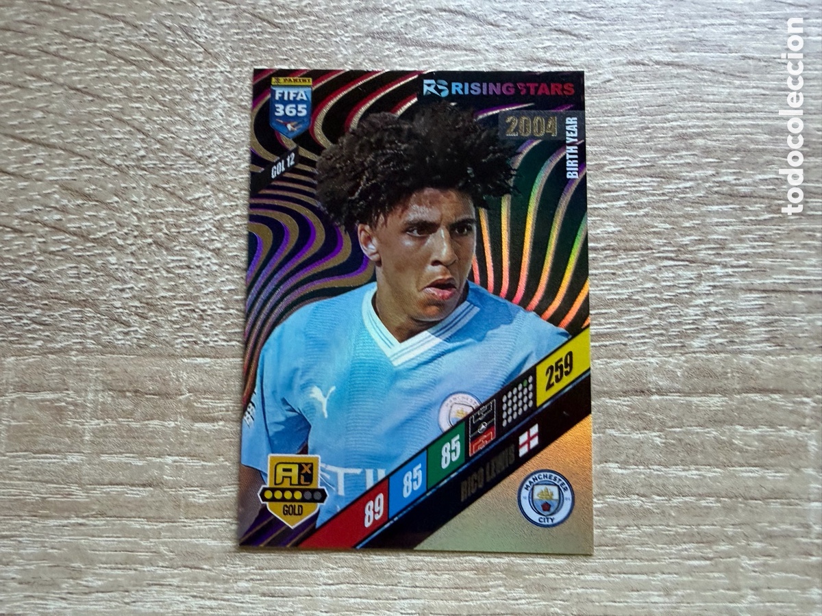 Cromos de f&uacute;tbol: 259 RICO LEWIS RISING STARS GOL12 MANCHESTER CITY PANINI FIFA 365 2024 ADRENALYN XL