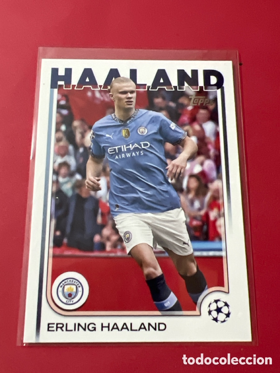 Cromos de f&uacute;tbol: C811. N&ordm; 9 Erling Haaland Manchester City Topps UEFA Clubs Competitions Chrome 24 25