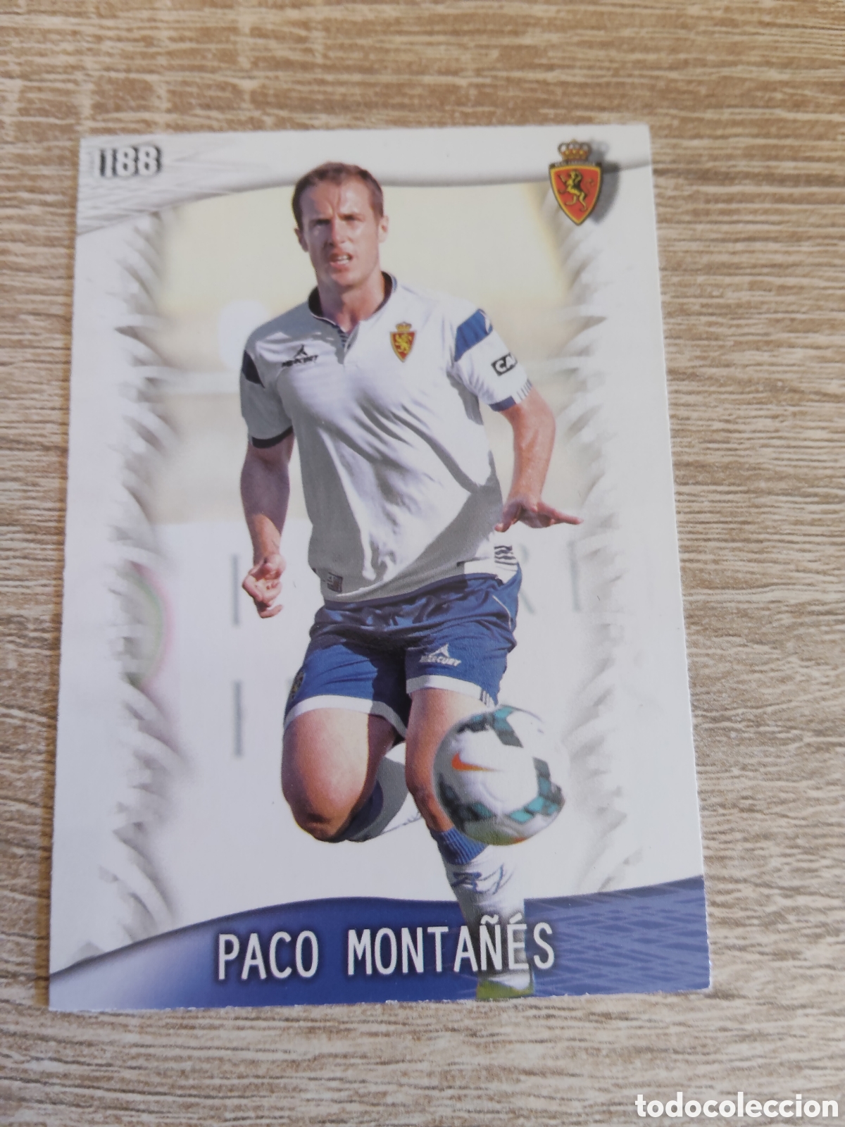 Cromos de f&uacute;tbol: Mundicromo las fichas de la liga 2014 1188 Paco Monta&ntilde;es Real Zaragoza