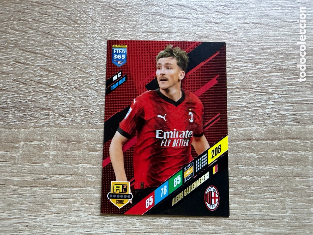 Cromos de f&uacute;tbol: 208 ALEXIS SAELEMAEKERS TEAM MATE MIL12 AC MILAN PANINI FIFA 365 2024 ADRENALYN XL