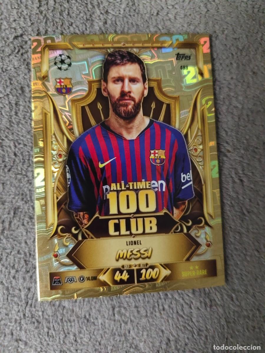 Football Stickers: 483 MATCH ATTAX 26/27 LIONEL MESSI FC BARCELONA ALL-TIME 100 CLUB 2026 2027 TOPPS UCC AAU