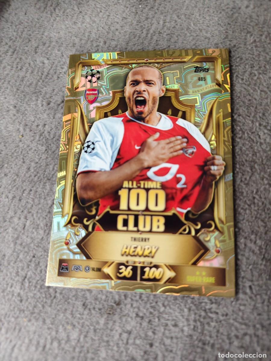 Football Stickers: 485 MATCH ATTAX 26/27 THIERRY HENRY ARSENAL ALL-TIME 100 CLUB 2026 2027 TOPPS UCC AAU