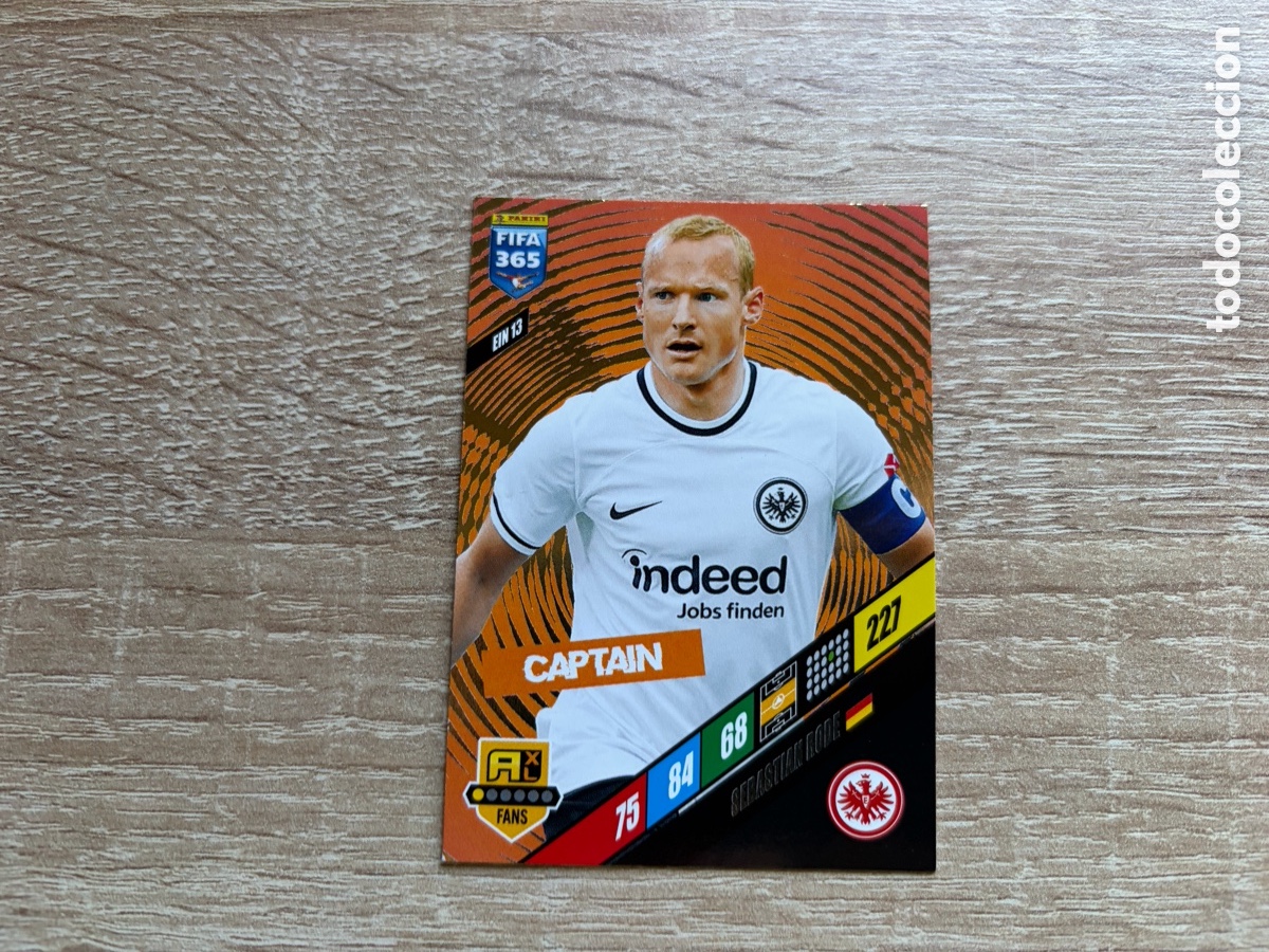 Football Stickers: 227 SEBASTIAN RODE CAPTAIN EIN13 EINTRACHT FRANKFURT PANINI FIFA 365 2024 ADRENALYN XL