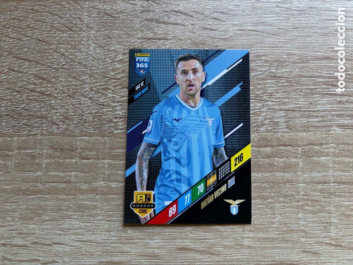 Cromos de f&uacute;tbol: 216 MAT&Iacute;AS VECINO TEAM MATE LAZ12 SS LAZIO PANINI FIFA 365 2024 ADRENALYN XL