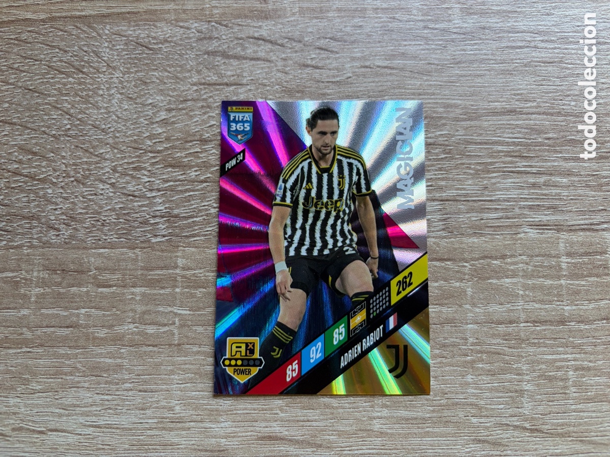 Cromos de f&uacute;tbol: 262 ADRIEN RABIOT MAGICIAN POW34 JUVENTUS PANINI FIFA 365 2024 ADRENALYN XL
