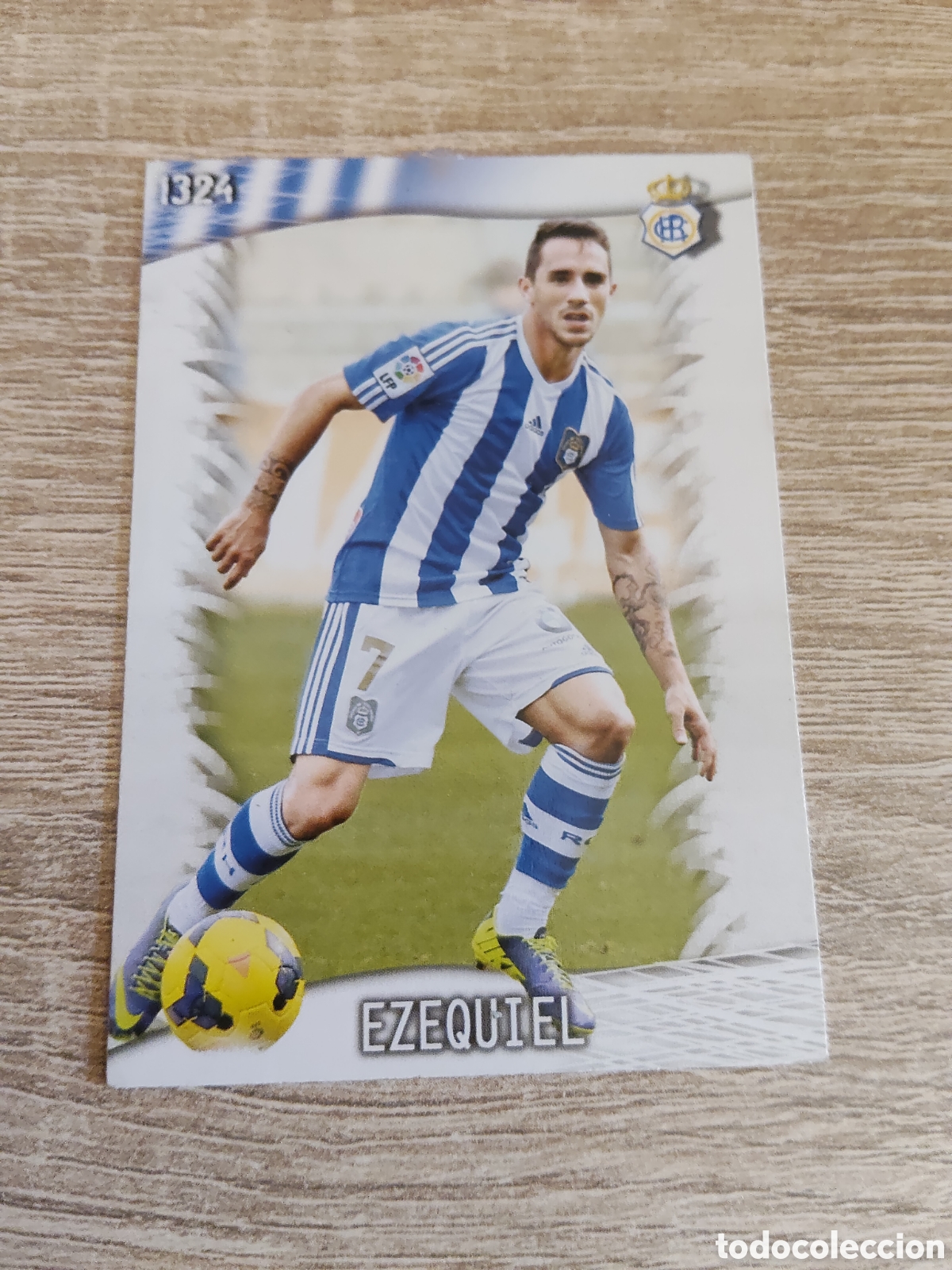 Cromos de f&uacute;tbol: Mundicromo las fichas de la liga 2014 1324 Ezequiel Recreativo de Huelva