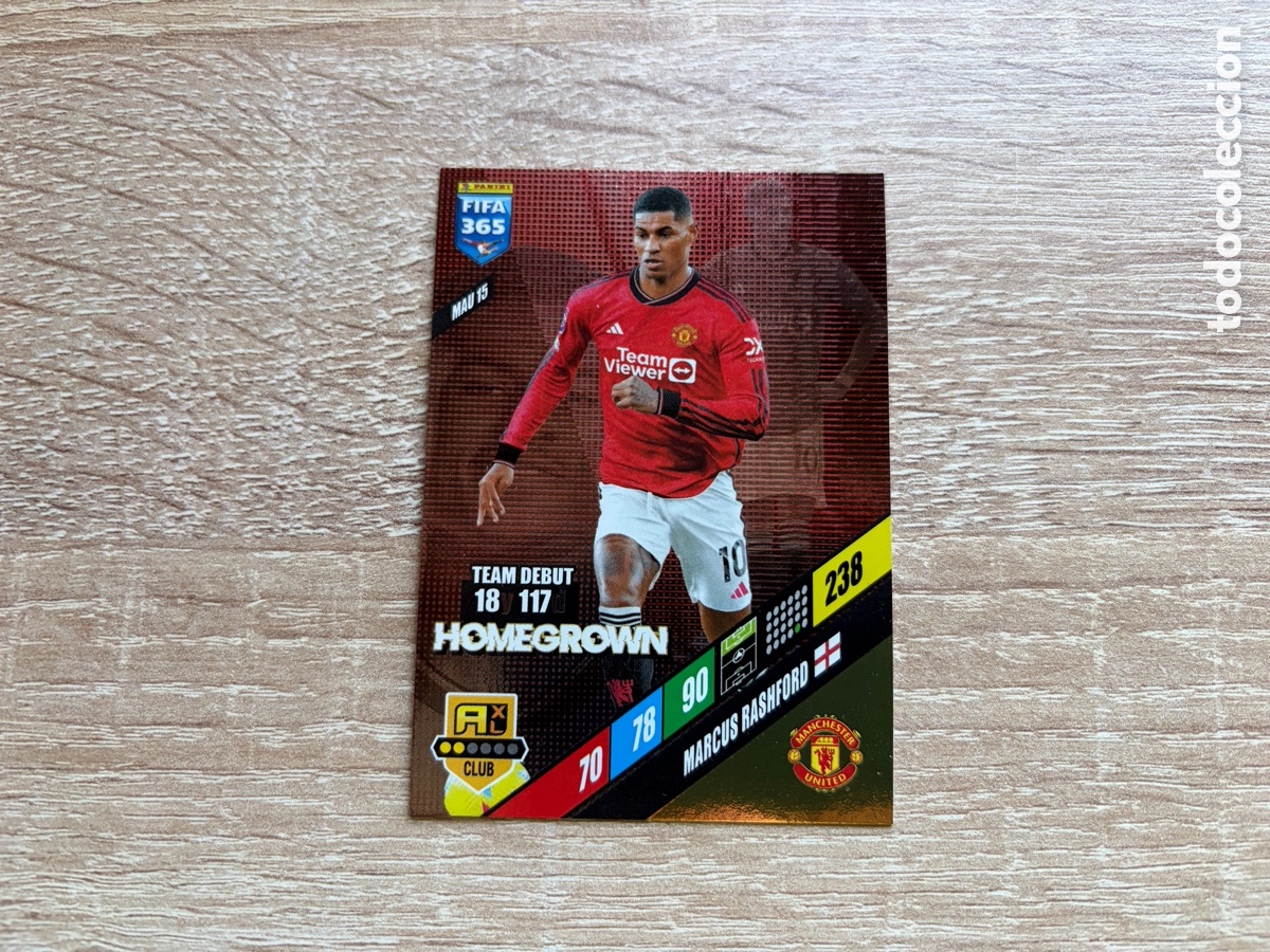Cromos de Futebol: 238 MARCUS RASHFORD HOMEGROWN MAU15 MANCHESTER UNITED PANINI FIFA 365 2024 ADRENALYN XL