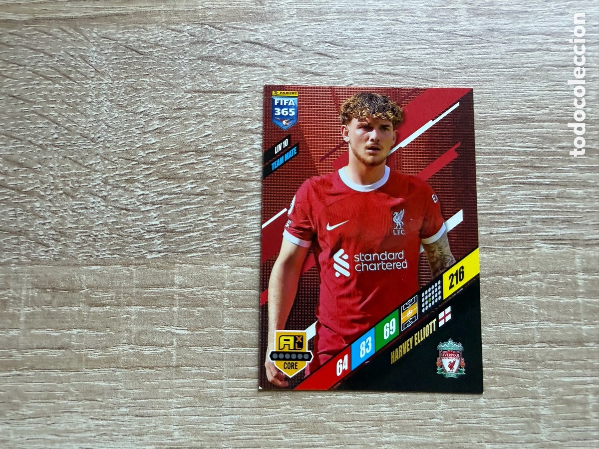 Figurine di Calcio: 216 HARVEY ELLIOTT TEAM MATE LIV10 LIVERPOOL PANINI FIFA 365 2024 ADRENALYN XL