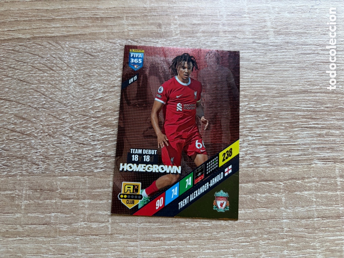 Football Stickers: 238 TRENT ALEXANDER-ARNOLD HOMEGROWN LIV15 LIVERPOOL PANINI FIFA 365 2024 ADRENALYN XL