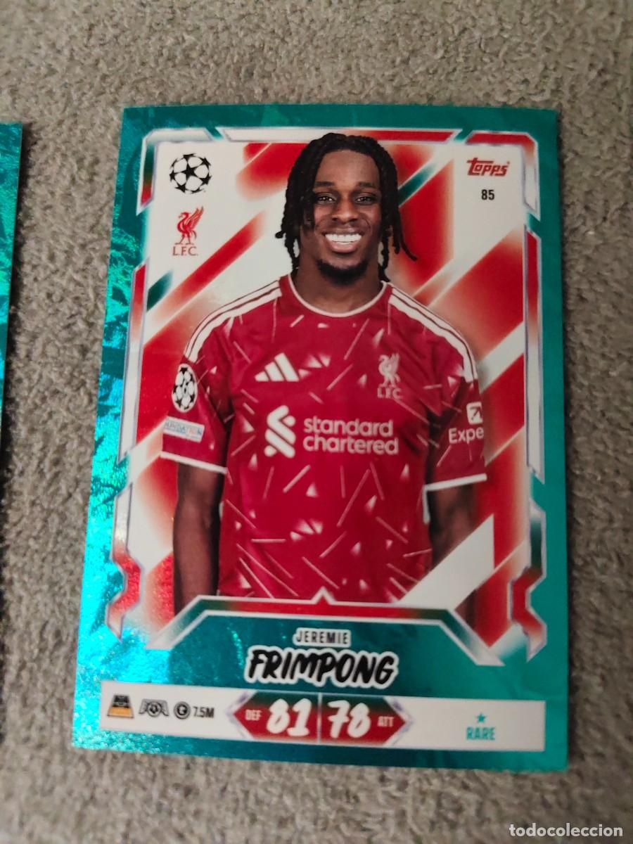 Figurine di Calcio: 85 MATCH ATTAX 26/27 JEREMIE FRIMPONG LIVERPOOL PARALELA AZUL RARE 2026 2027 TOPPS UCC AAU