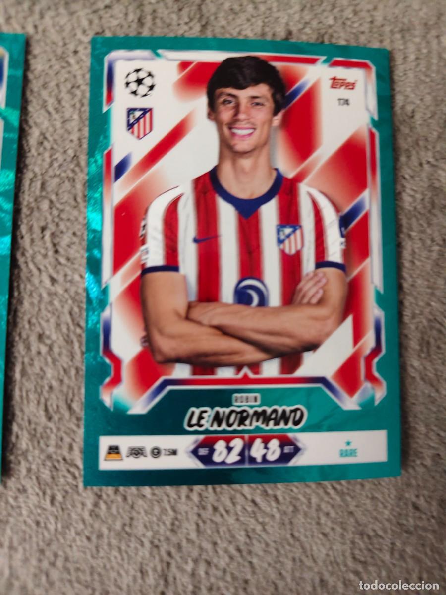 Cromos de f&uacute;tbol: 174 MATCH ATTAX 26/27 ROBIN LE NORMAND ATL&Eacute;TICO DE MADRID PARALELA AZUL RARE 2026 2027 TOPPS UCC AA