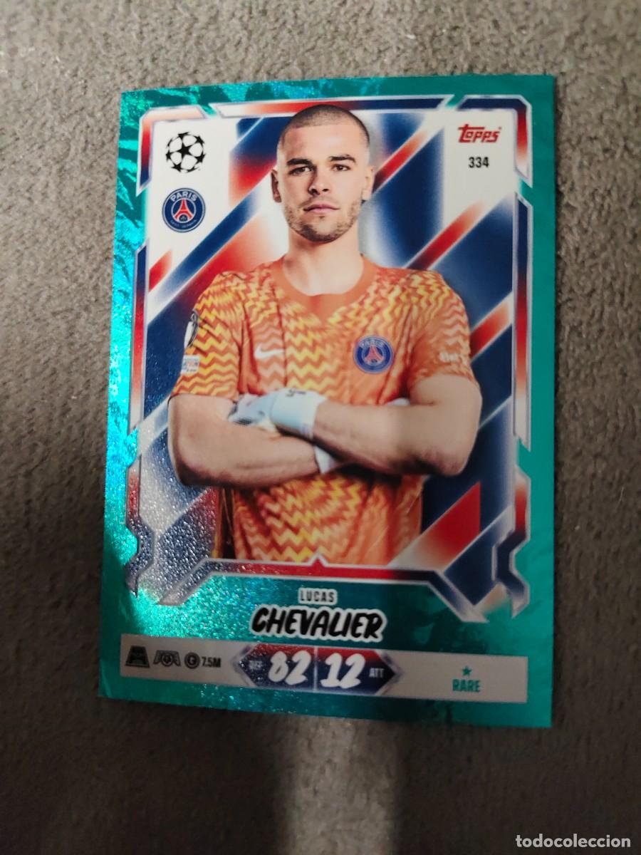 Cromos de f&uacute;tbol: 334 MATCH ATTAX 26/27 CHEVALIER PARIS SAINT-GERMAIN PARALELA AZUL RARE 2026 2027 TOPPS UCC AAU