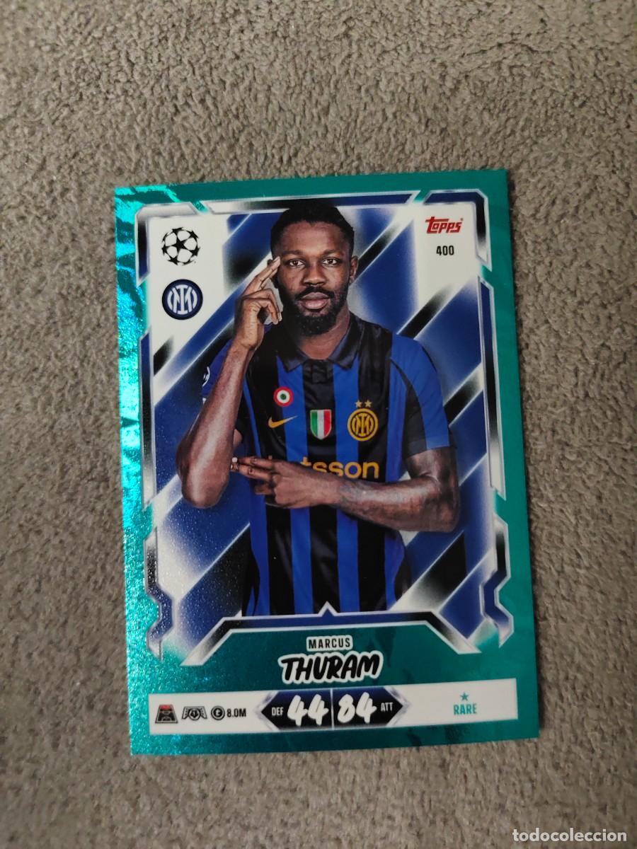 Cromos de f&uacute;tbol: 400 MATCH ATTAX 26/27 MARCUS THURAM INTERNAZIONALE MILANO PARALELA AZUL RARE 2026 2027 TOPPS UCC AA