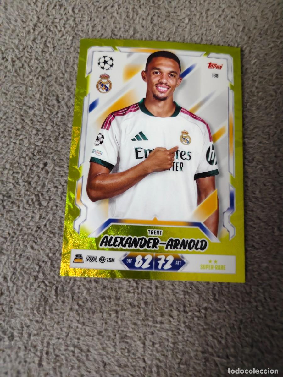 Cromos de f&uacute;tbol: 138 MATCH ATTAX 26/27 TRENT REAL MADRID PARALELA AMARILLA SUPER RARE 2026 2027 TOPPS