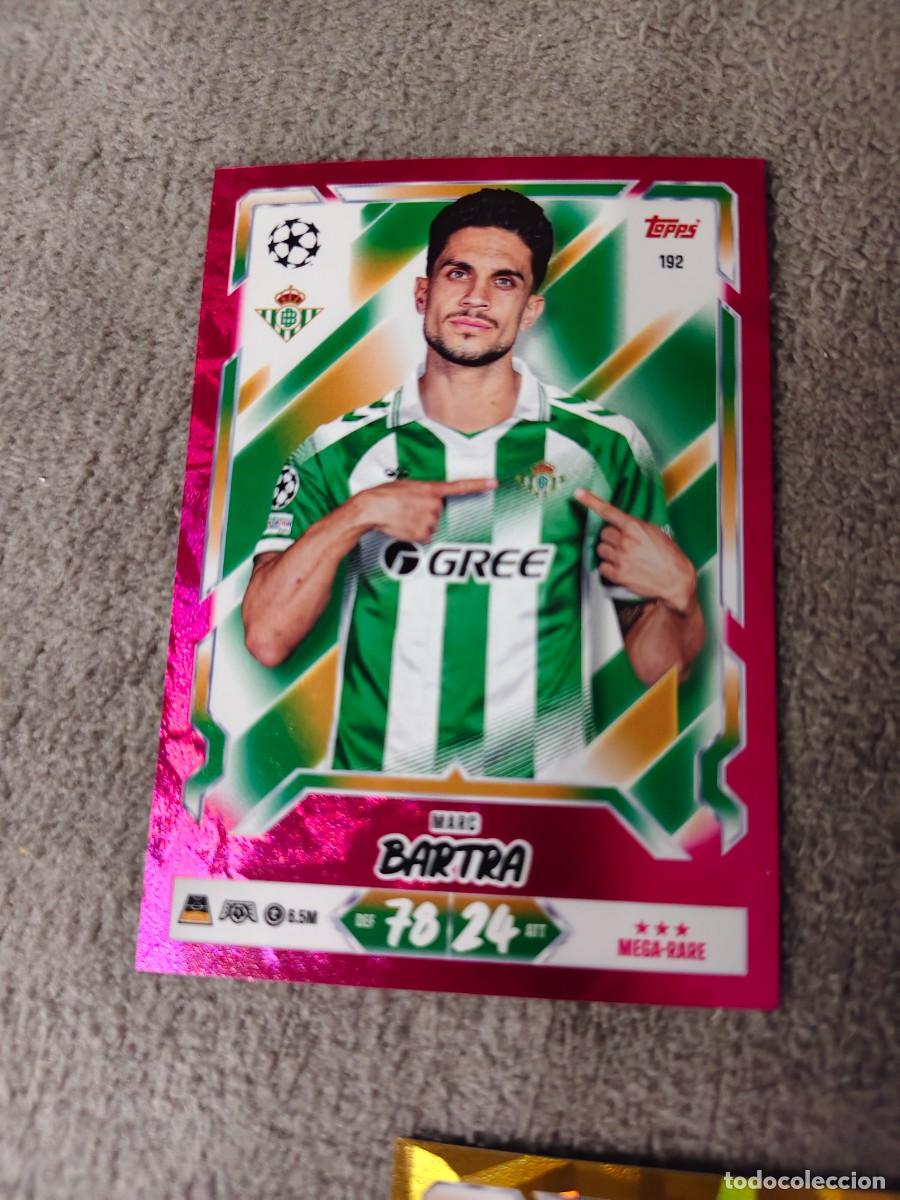 Cromos de f&uacute;tbol: 192 MATCH ATTAX 26/27 MARC BARTRA REAL BETIS BALOMPI&Eacute; PARALELA ROSA MEGA RARE 2026 2027 TOPPS AAU