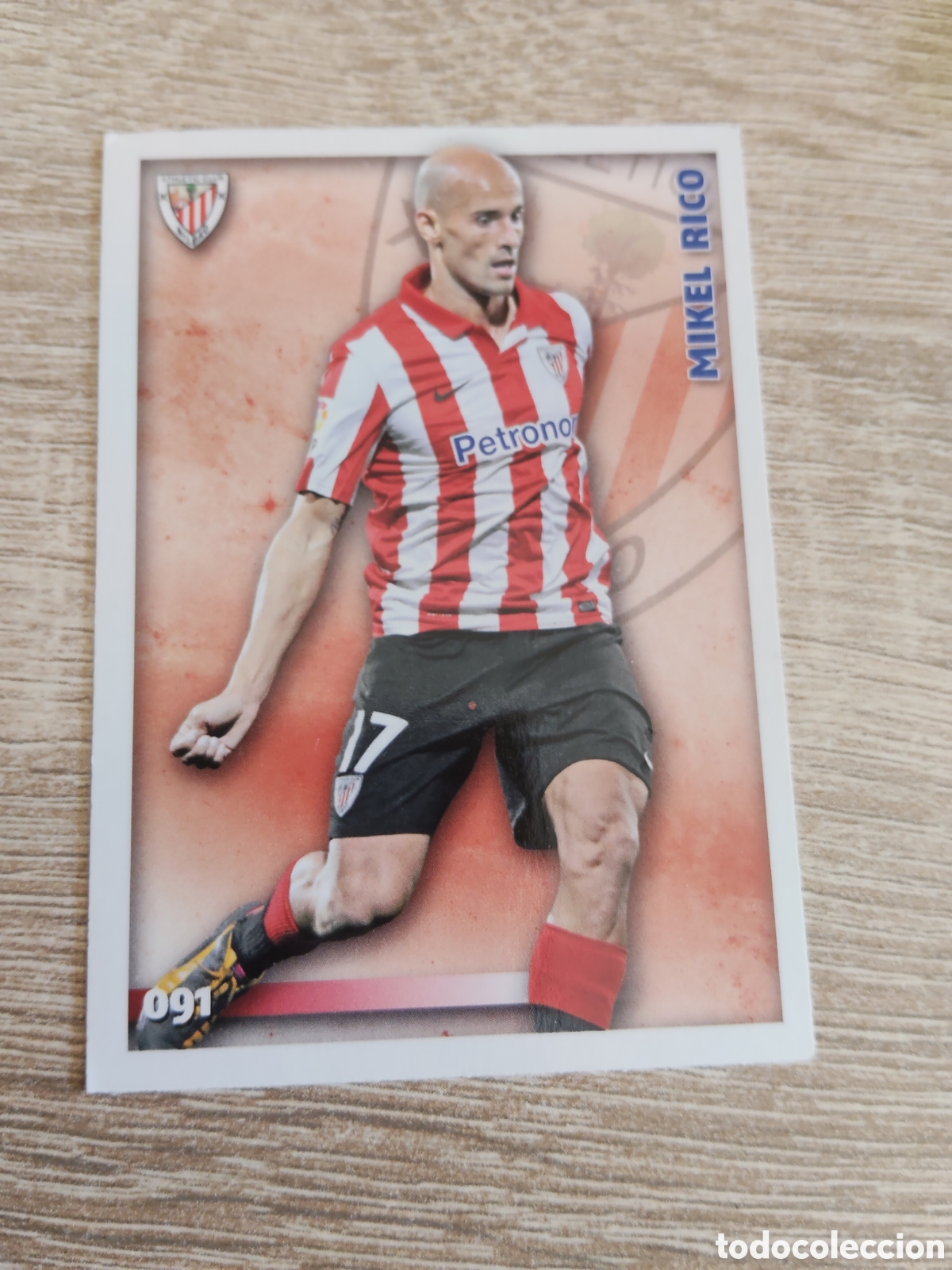 Cromos de f&uacute;tbol: Mundicromo las fichas de la liga 2015 91 Mikel Rico Athletic de Bilbao