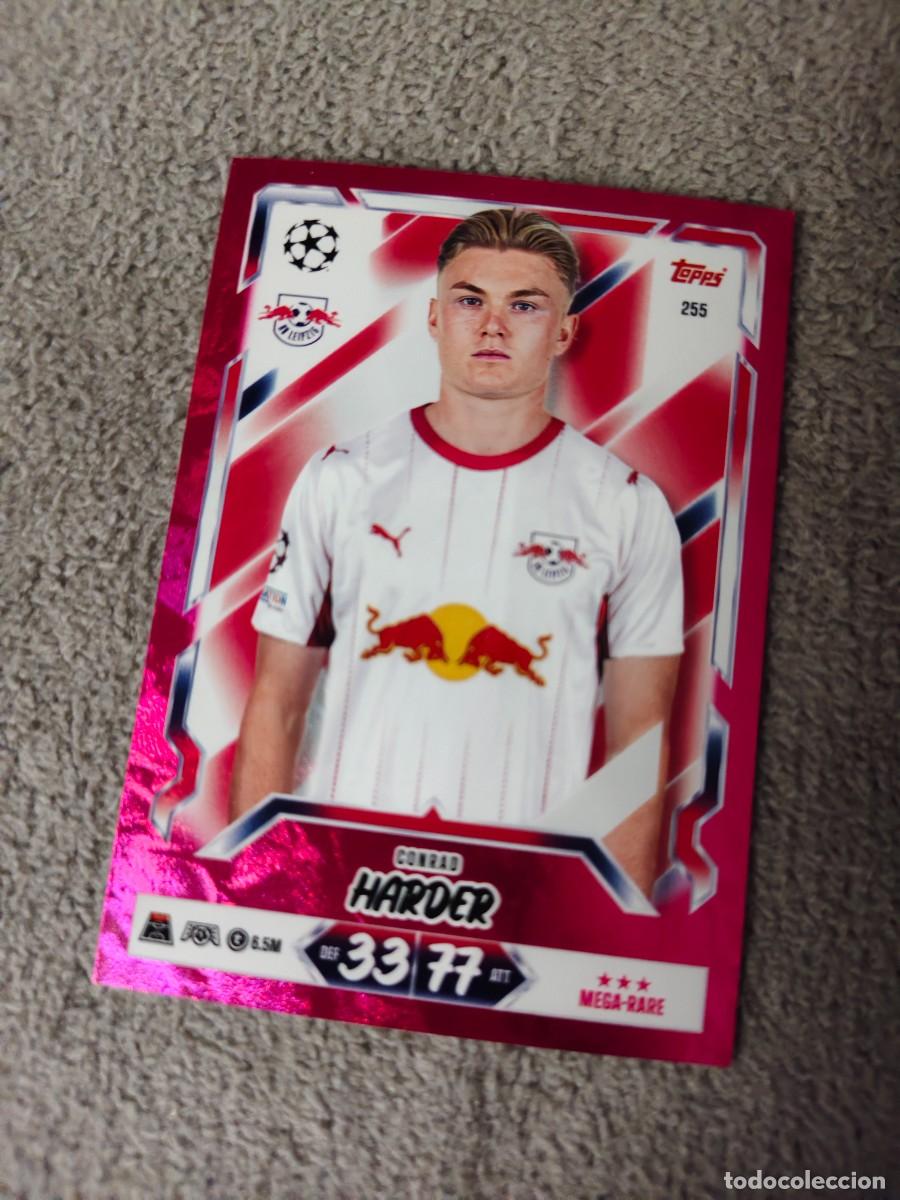 Cromos de f&uacute;tbol: 255 MATCH ATTAX 26/27 CONRAD HARDER RB LEIPZIG PARALELA ROSA MEGA RARE 2026 2027 TOPPS AAU