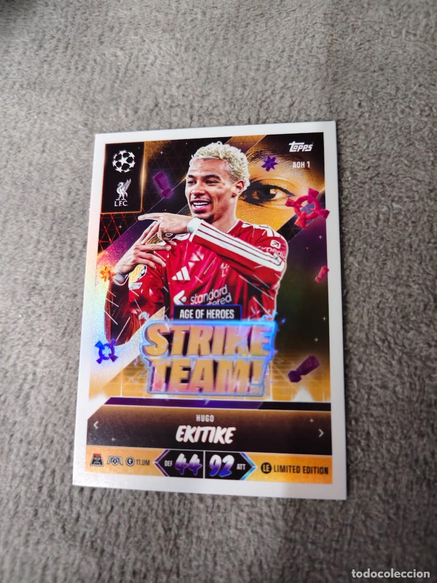 Cromos de f&uacute;tbol: AOH1 MATCH ATTAX 26/27 HUGO EKITIKE LIVERPOOL LIMITED EDITION STRIKE TEAM 2026 2027 TOPPS AAU