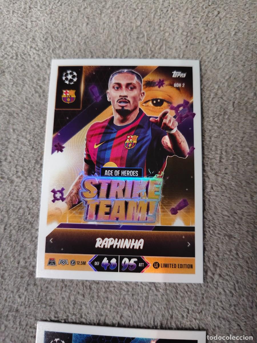 Cromos de f&uacute;tbol: AOH2 MATCH ATTAX 26/27 RAPHINHA FC BARCELONA LIMITED EDITION STRIKE TEAM 2026 2027 TOPPS AAU