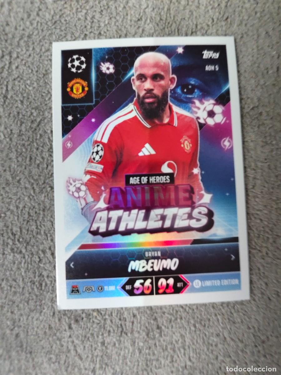 Cromos de f&uacute;tbol: AOH5 MATCH ATTAX 26/27 BRYAN MBEUMO MANCHESTER UNITED LIMITED EDITION ANIME ATHLETES 2026 2027 TOPPS