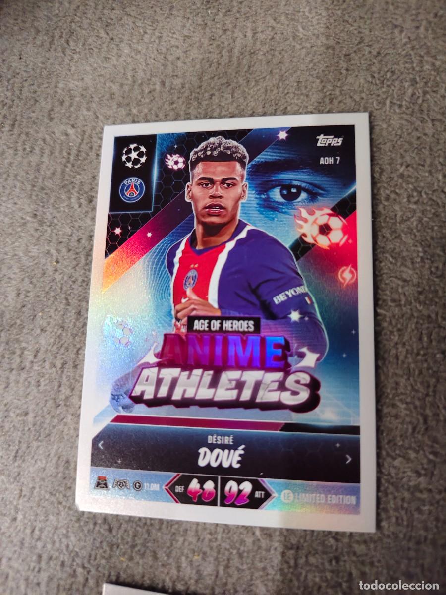 Cromos de f&uacute;tbol: AOH7 MATCH ATTAX 26/27 D&Eacute;SIR&Eacute; DOU&Eacute; PARIS SAINT-GERMAIN LIMITED EDITION ANIME ATHLETES 2026 2027 TOPP