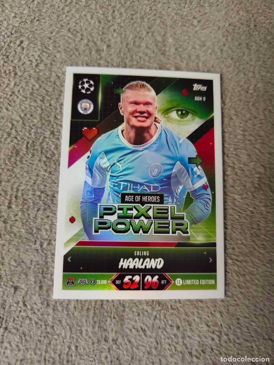 Cromos de f&uacute;tbol: AOH9 MATCH ATTAX 26/27 ERLING HAALAND MANCHESTER CITY LIMITED EDITION PIXEL POWER 2026 2027 TOPPS AA