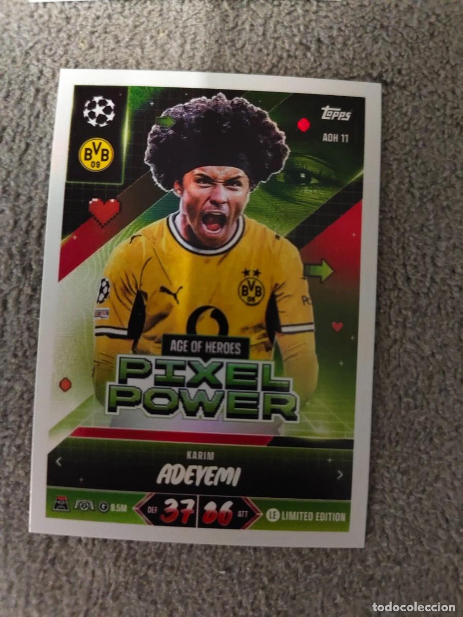 Cromos de f&uacute;tbol: AOH11 MATCH ATTAX 26/27 KARIM ADEYEMI BORUSSIA DORTMUND LIMITED EDITION PIXEL POWER 2026 2027 TOPPS