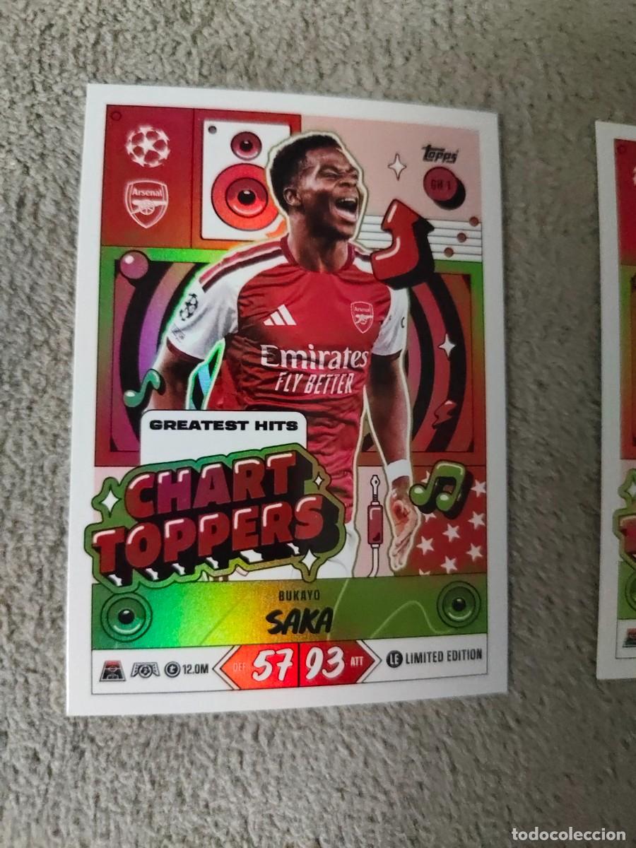 Football Stickers: GH1 MATCH ATTAX 26/27 BUKAYO SAKA ARSENAL LIMITED EDITION CHART TOPPERS 2026 2027 TOPPS AAU