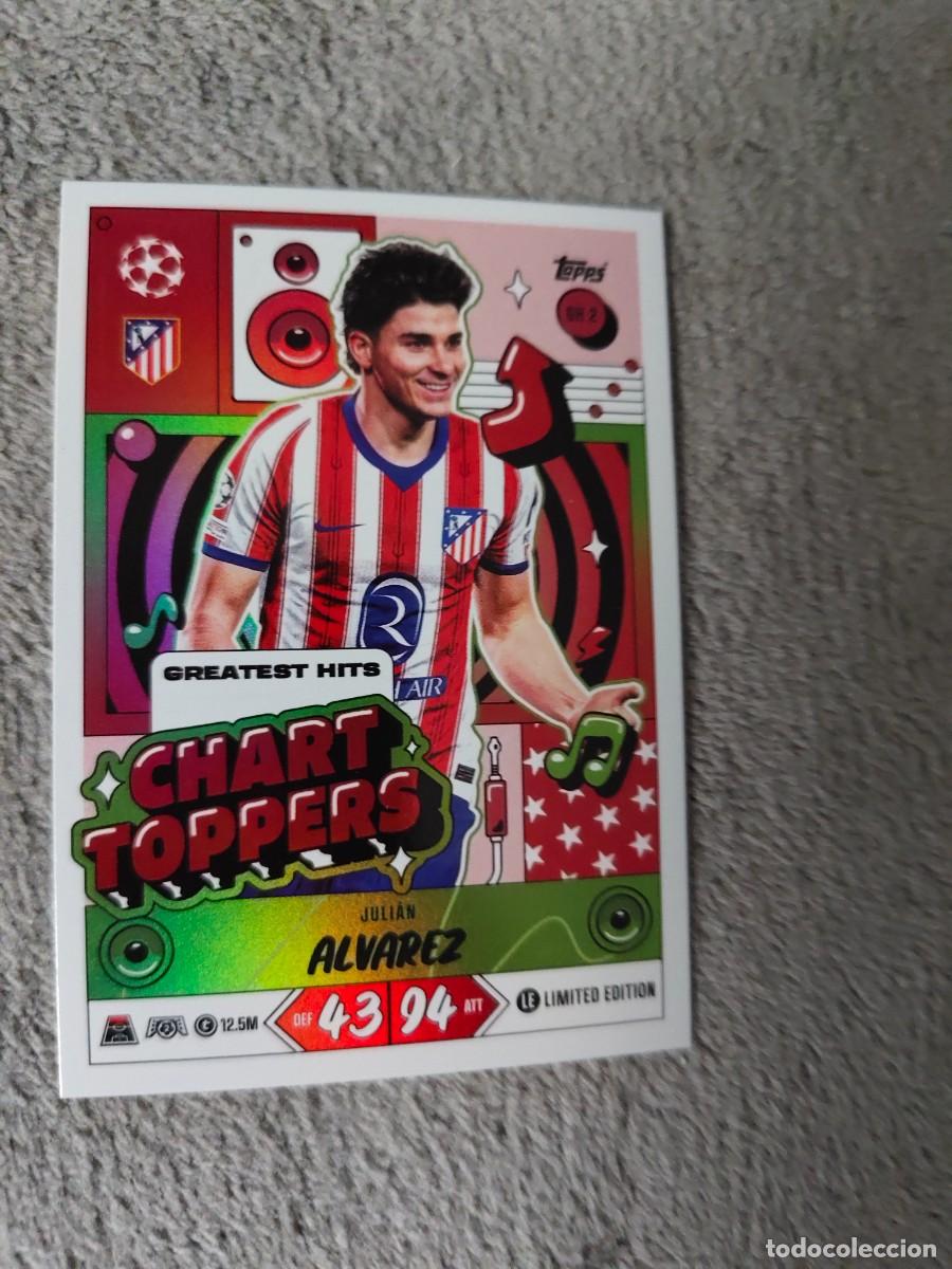 Football Stickers: GH2 MATCH ATTAX 26/27 JULI&Aacute;N ALVAREZ ATL&Eacute;TICO DE MADRID LIMITED EDITION CHART TOPPERS 2026 2027 TOPP