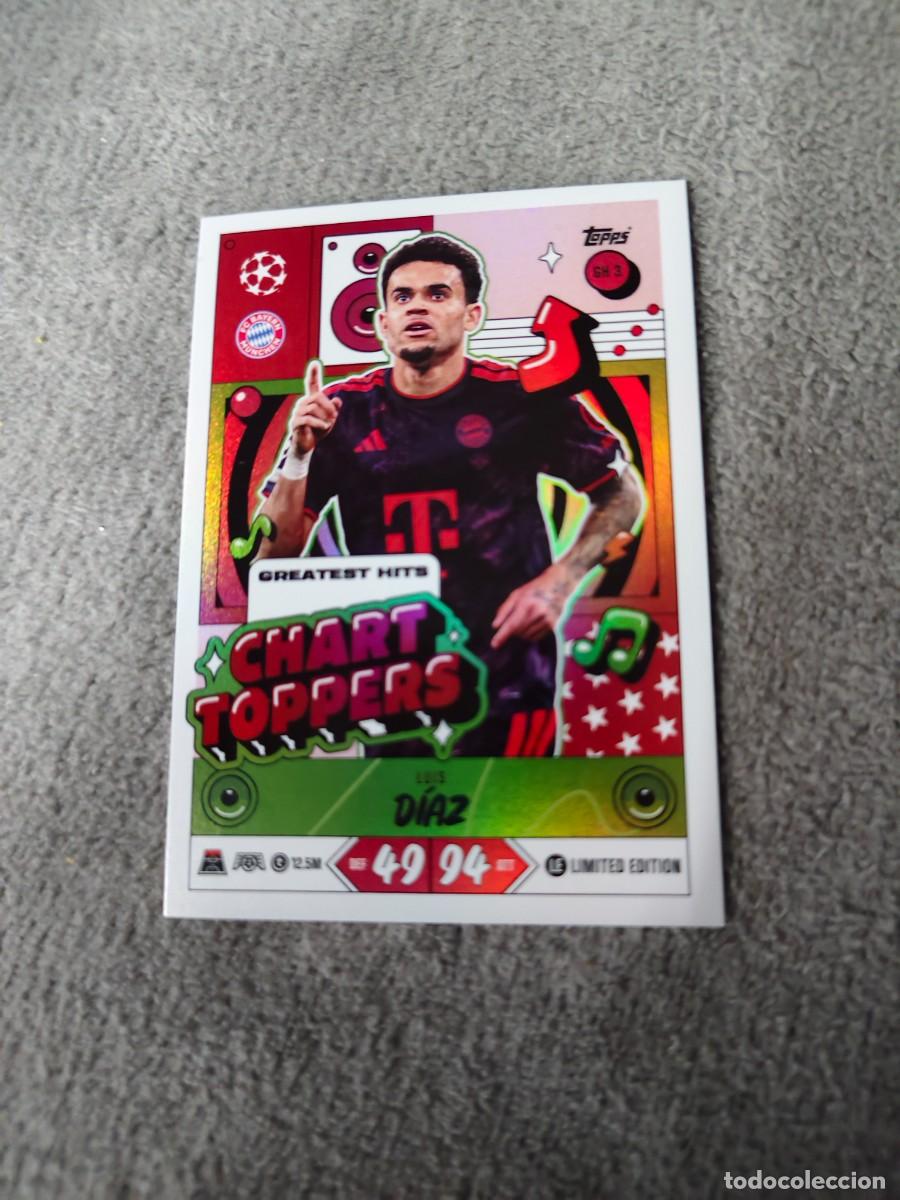 Football Stickers: GH3 MATCH ATTAX 26/27 LUIS DIAZ BAYERN MUNICH LIMITED EDITION CHART TOPPERS 2026 2027 TOPPS AAU