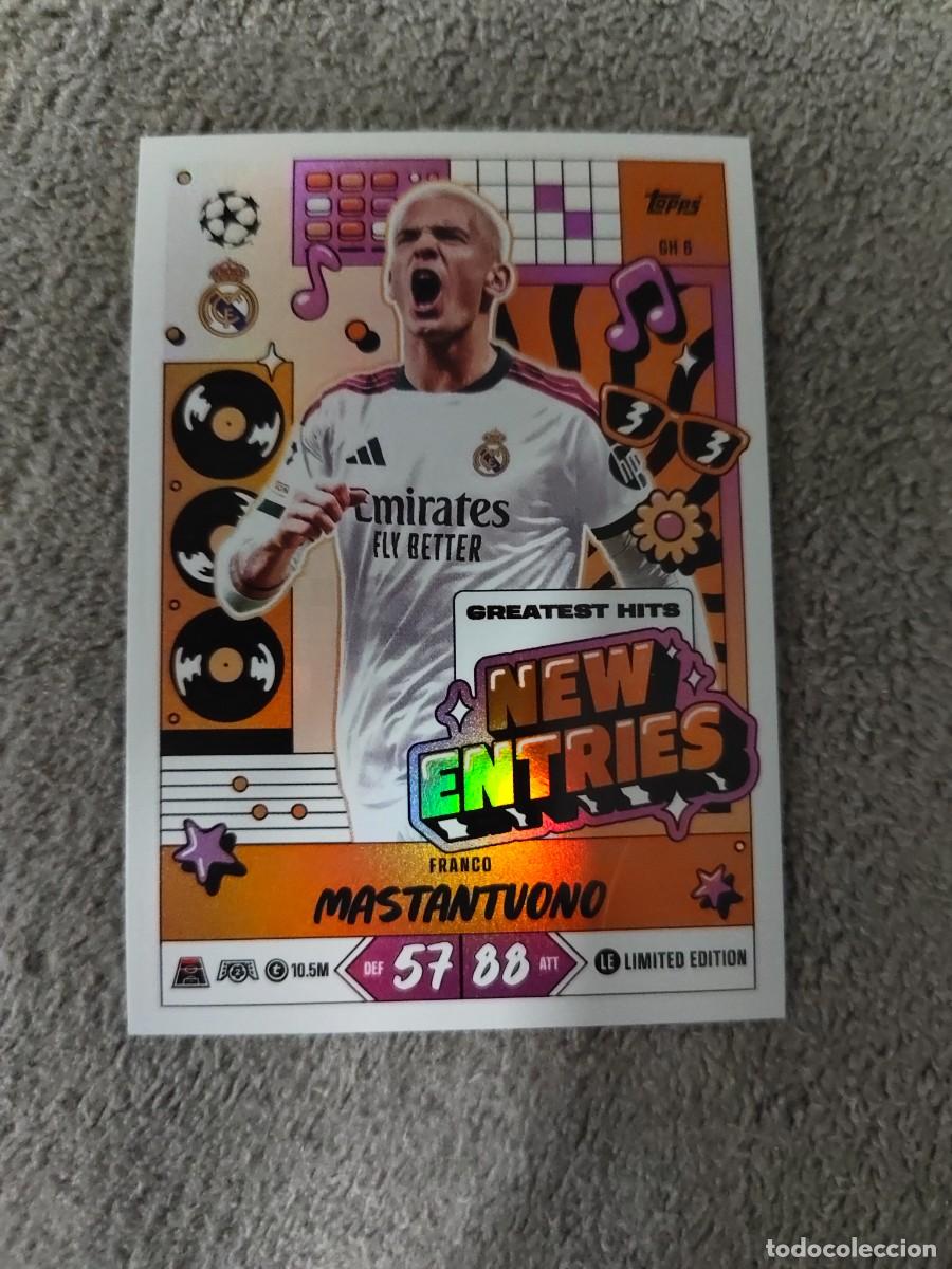 Football Stickers: GH6 MATCH ATTAX 26/27 FRANCO MASTANTUONO REAL MADRID CF LIMITED EDITION NEW ENTRIES 2026 2027 TOPPS