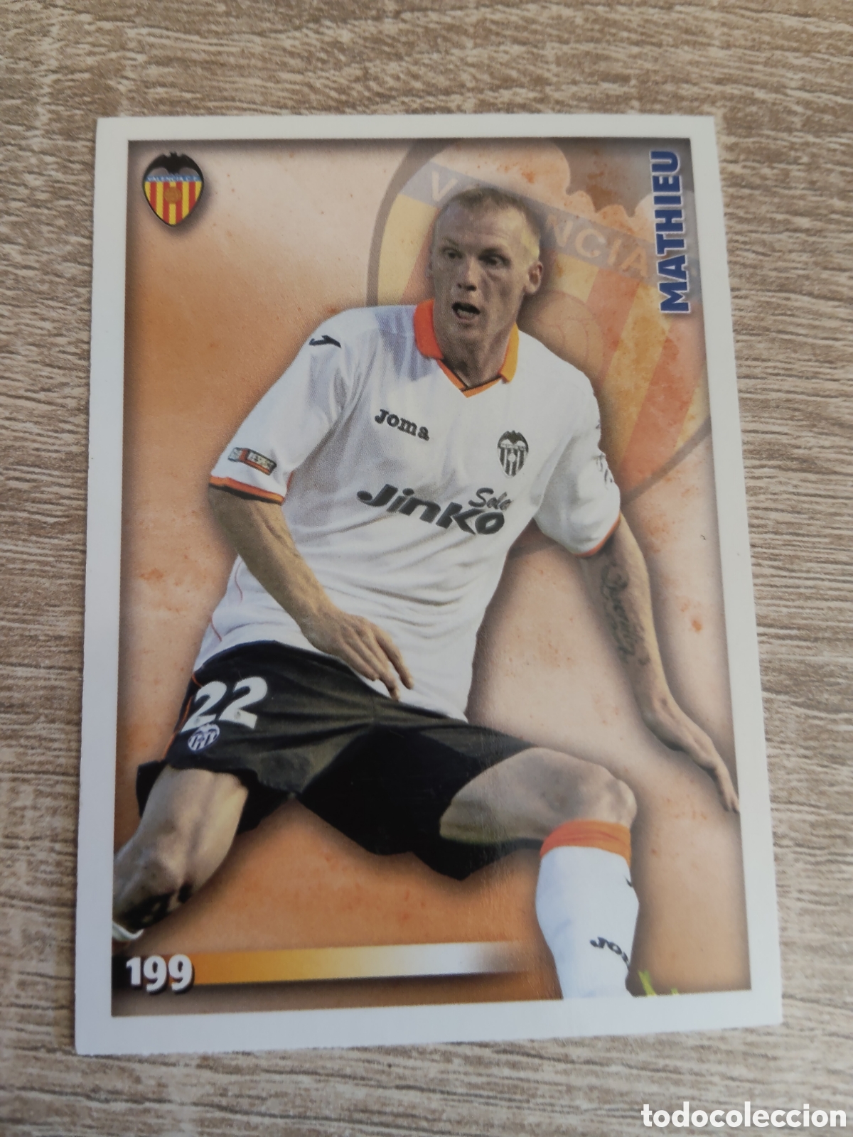 Figurine di Calcio: Mundicromo las fichas de la liga 2015 199 Mathieu baja Valencia