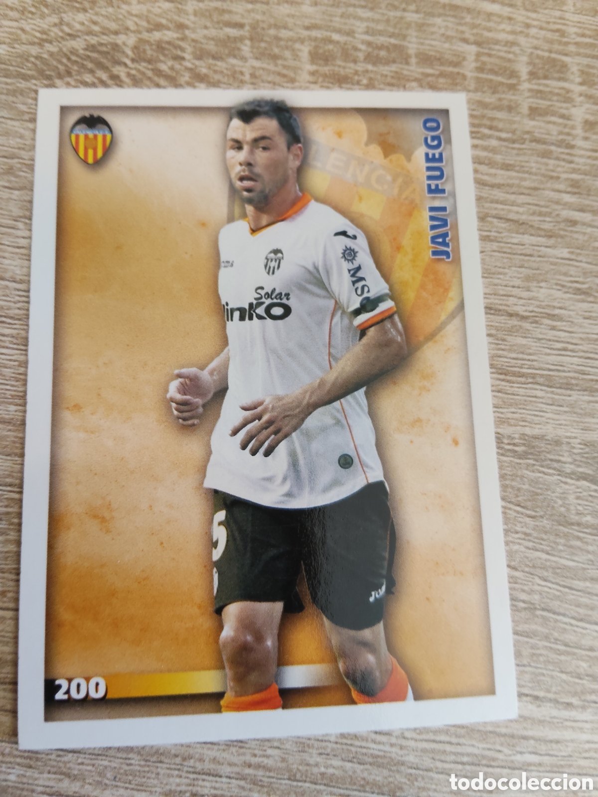 Figurine di Calcio: Mundicromo las fichas de la liga 2015 200 Javi Fuego Valencia
