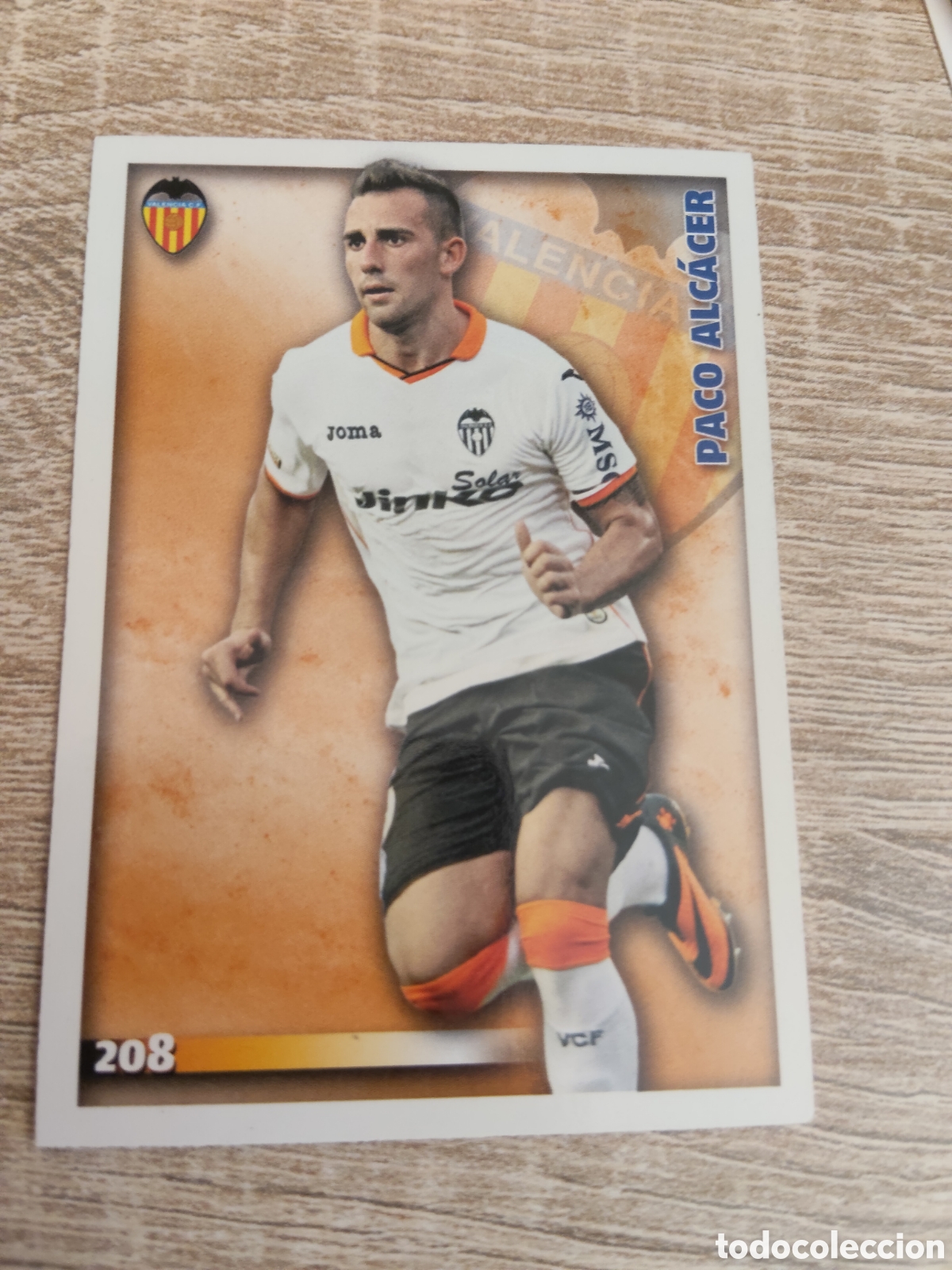 Figurine di Calcio: Mundicromo las fichas de la liga 2015 208 Paco Alc&aacute;cer Valencia
