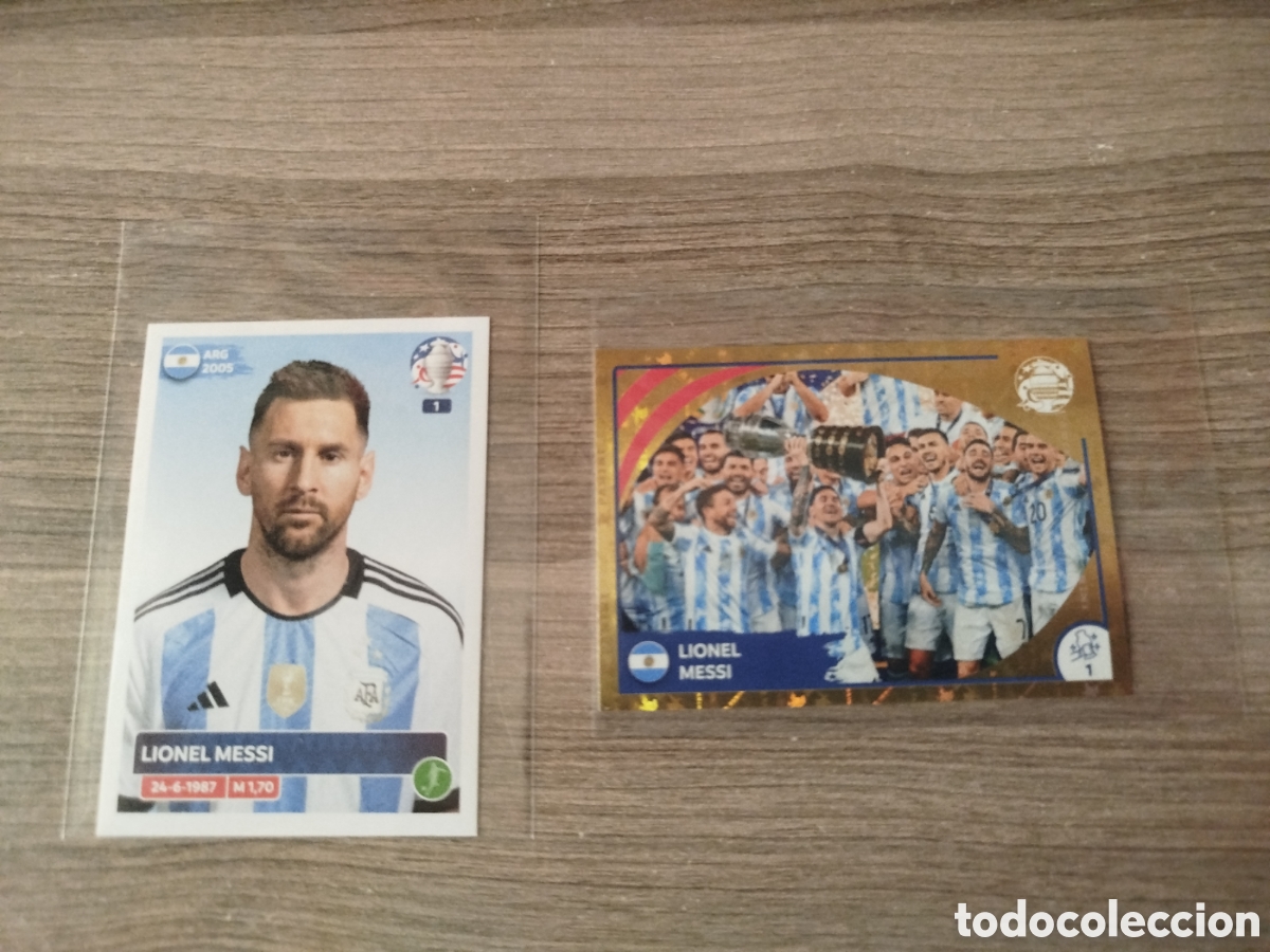 Cromos de f&uacute;tbol: PANINI.COPA AM&Eacute;RICA 2024.ARGENTINA.MESSI (LOS 2 CROMOS