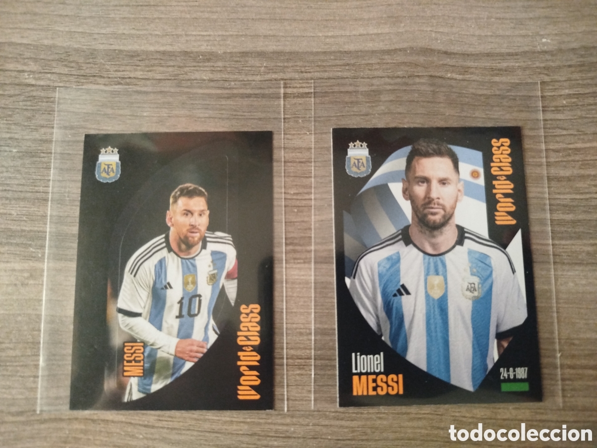 Cromos de f&uacute;tbol: PANINI.WORLD CLASS.ARGENTINA.MESSI (LOS 2 CROMOS) - Foto 1