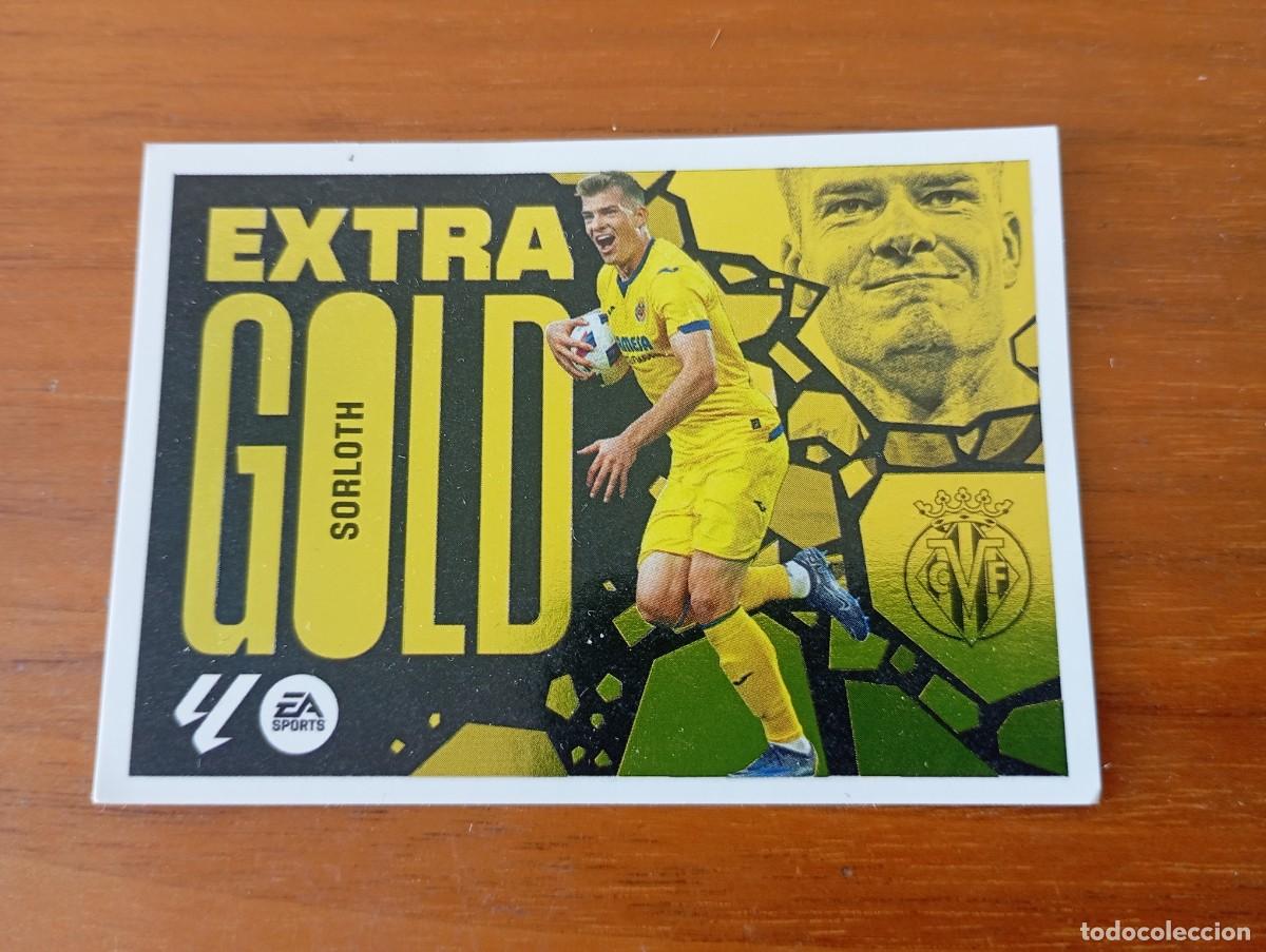 Cromos de f&uacute;tbol: CROMO. SORLOTH. EXTRA GOLD. LIGA ESTE 24 2025